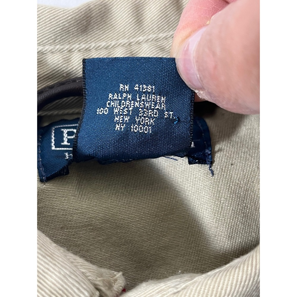 Polo Ralph Lauren Kids Toddler Khaki Twill Jacket Embroidered Pony Sz 12 Months - Picture 5 of 8